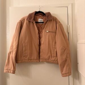 Abercrombie & Fitch Twill Trucker Tan Jacket